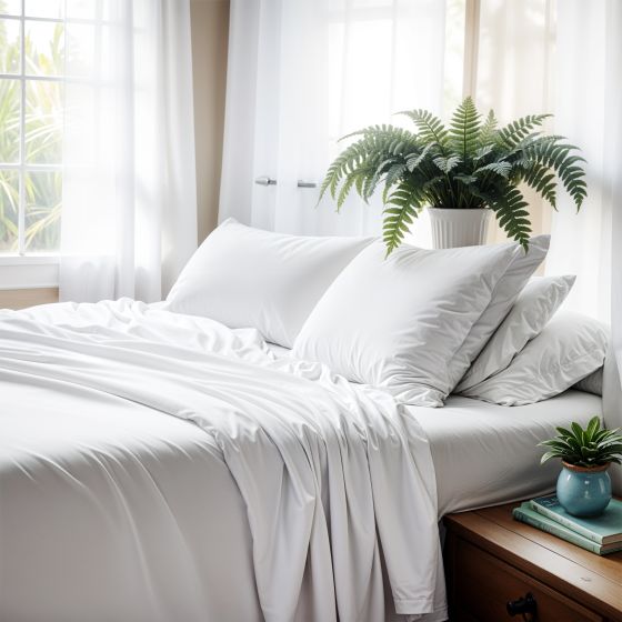 Soft Plain Satin Sheets