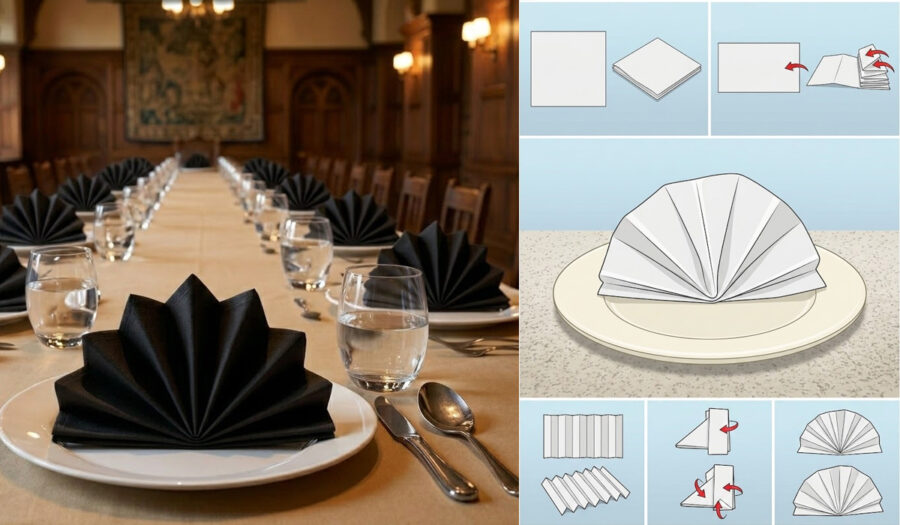 Standing Fan Style Napkin