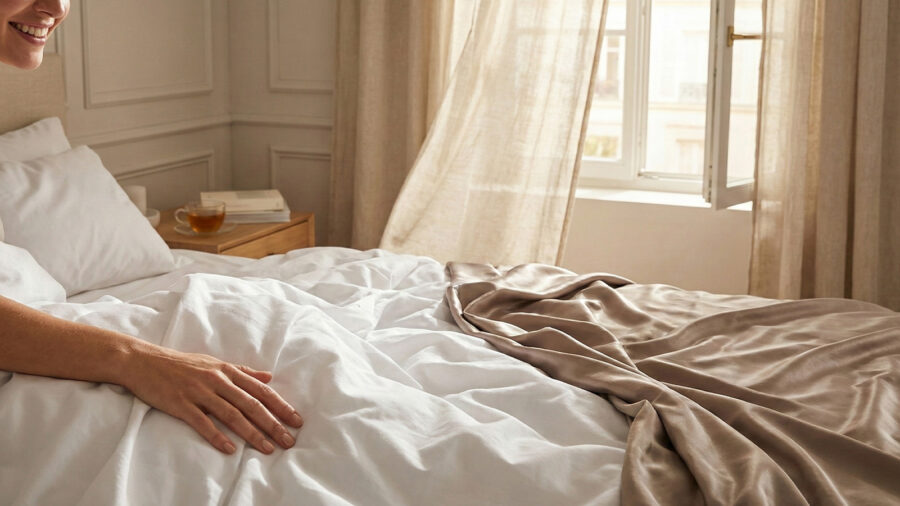 Bedding Transitions Percale vs. Sateen for Warmer Weather