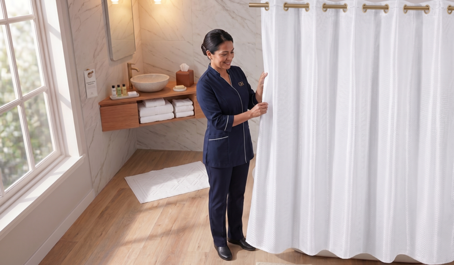 The Anatomy of a Modern Hotel Shower Curtain