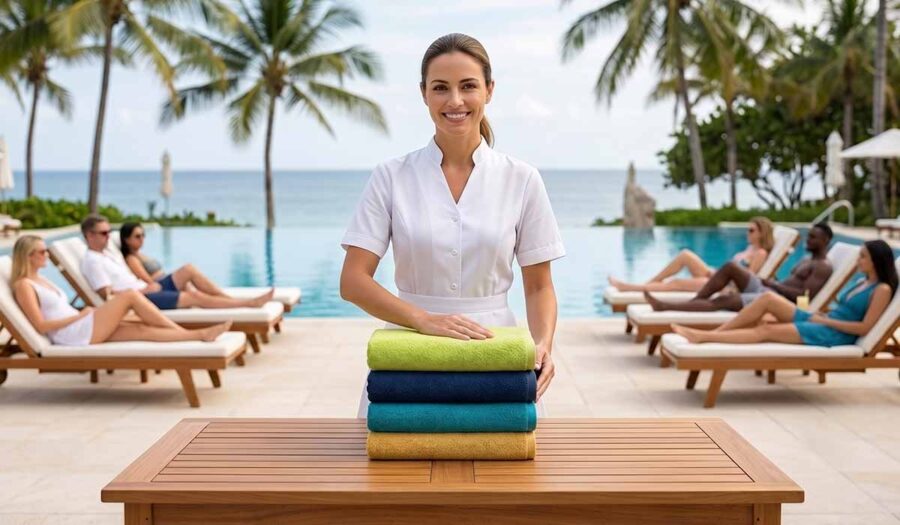 Economy Pool Towels_ Built for High-Volume Operations