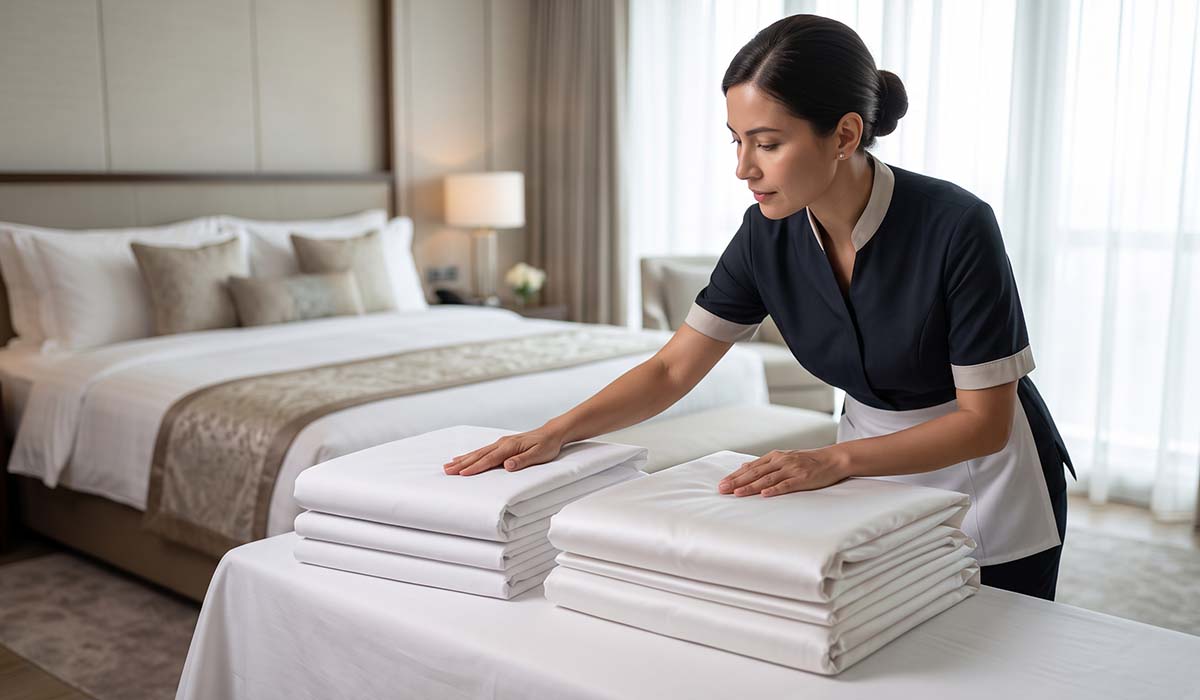 Cotton Percale vs. Cotton Sateen Sheets for Hotels