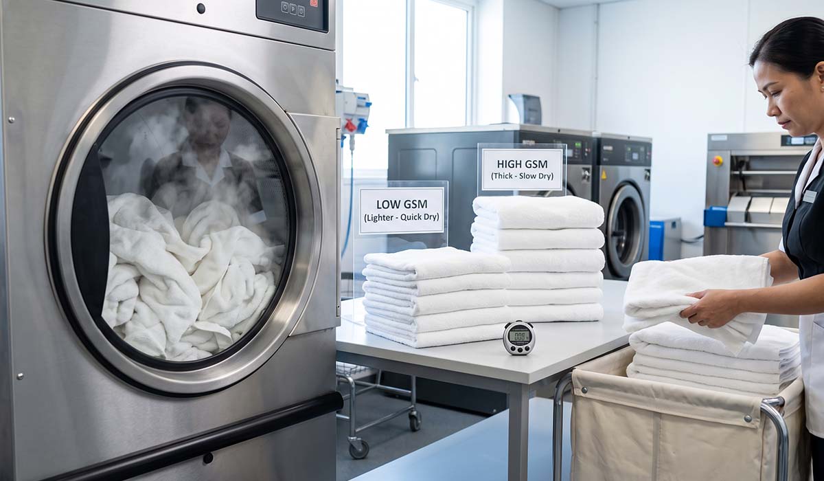 How GSM Affects Hotel Towel Drying Speed