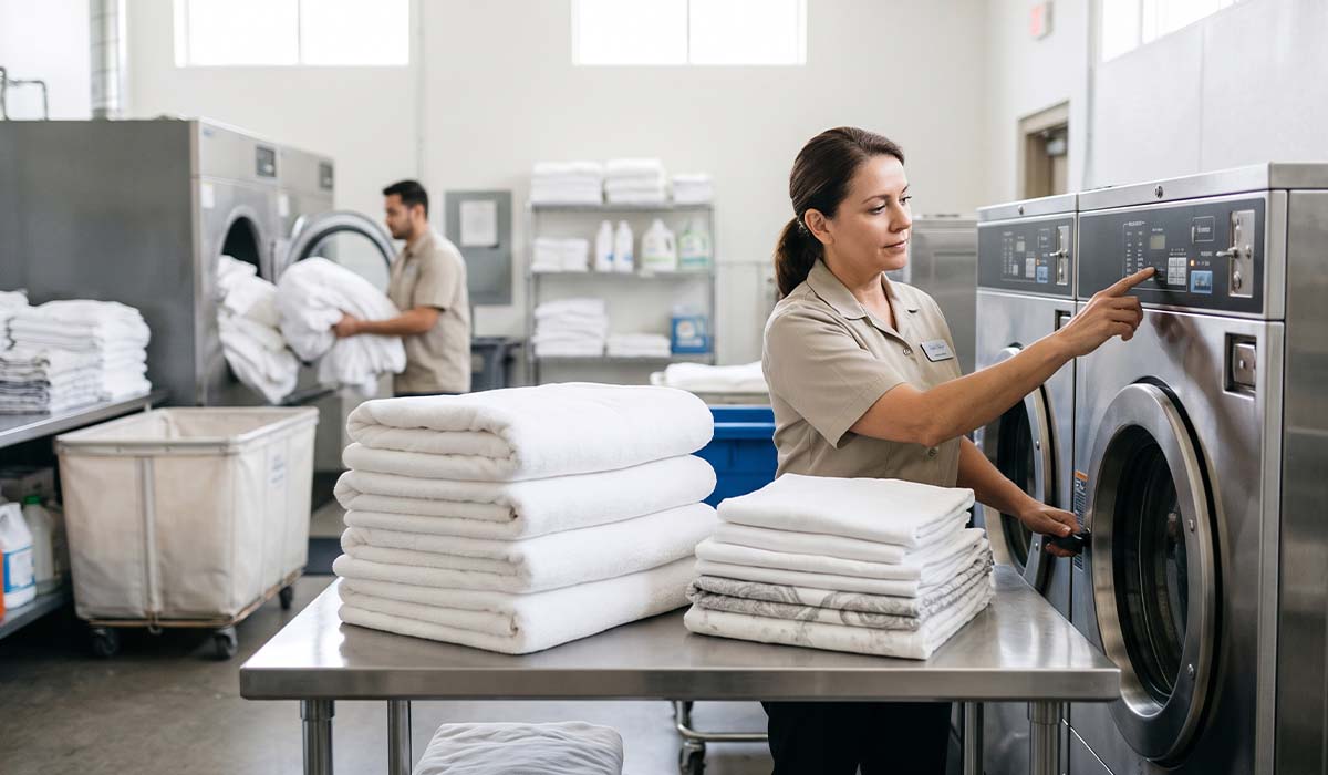 Stop Hotel Blanket Shrinkage: A Commercial Wash Guide