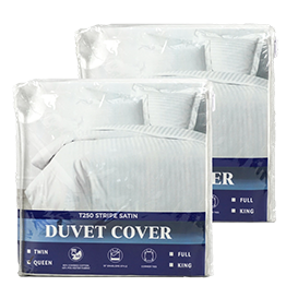 Belem Duvet Cover (White Striped)