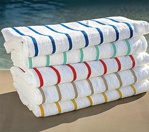 Horizontal Stripe Pool Towels