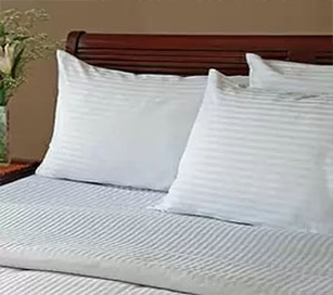 Swiss Stripe T-250 Tone on Tone Satin Sheets