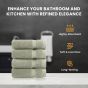 Belem 12 Pcs Washcloths 13 x 13 | Sage Green