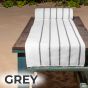Horizontal Stripe Pool Towel 36x68 15 lbs Grey