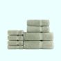 Belem Sage Green Towels Set Wash Cloth-4 Pcs | Hand Towel-2Pcs | Bath Towel-2 Pcs