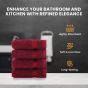 Belem 12 Pcs Washcloths 13 x 13 | Cherry Cola 