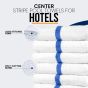 Center Stripe Pool Towel 22x44 6 lbs Blue