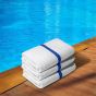 Center Stripe Pool Towel 22x44 6 lbs Blue