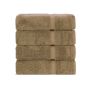 Belem 100% Premium Cotton Bath Towel Pack of 4 | 27 x 50 | Sandcastle Tan