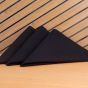 Napkins 20x20 Black Polyester Hemmed