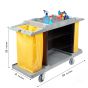 Maid Cart With Bumpers 57 x 21 x 39 Inch