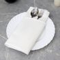 Napkins 20x20 White Polyester Hemmed