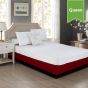 Fitted Box Spring Wrap 60 x 80 + 10.50 Queen Wine Berry