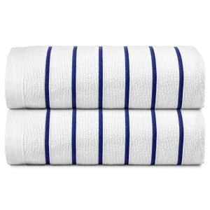 Ryotei Horizontal Stripe Pool Towel 30x60 10.50 lbs Blue