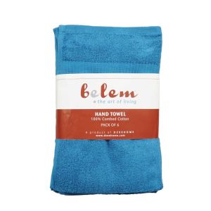 Belem 6 Pcs Hand Towels 16 x 30 | Evening Blue