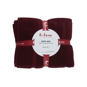 Belem 2 Pcs Bath Mat 22 x 34 | Cherry Cola