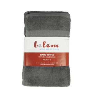 Belem 6 Pcs Hand Towels 16 x 30 | Castlerock Gray 