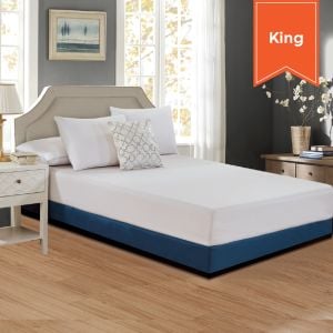 Fitted Box Spring Wrap 78 x 80 + 10.50 King Navy Blue