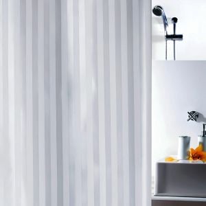 Shower Curtain Without Window / Tone on Tone Stripe