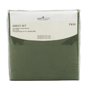 Soft Siesta Blended Sage Green Sheet Set - T-200 - Twin - 3 Pieces