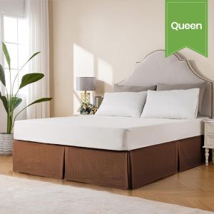 Queen Bed Skirt - Brown Wood