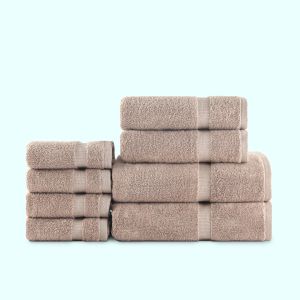 Belem Sandcastle Tan Combo Pack Wash Cloth-48Pcs | Hand Towel-24Pcs | Bath Towel-24Pcs