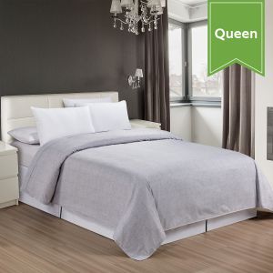 Dolphin Grey Microfiber Top Sheet / Queen Flat 94x96