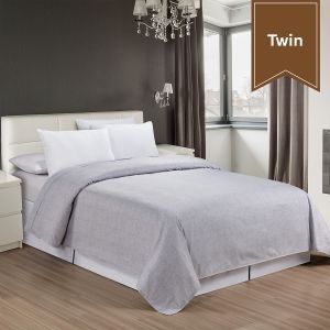 Dolphin Grey Microfiber Top Sheet / Twin Flat 68x96