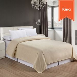 Classic Caramel Microfiber Top Sheet / King Flat 112x96