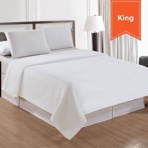 Serene Classic Checkered Top Sheet King 112x96