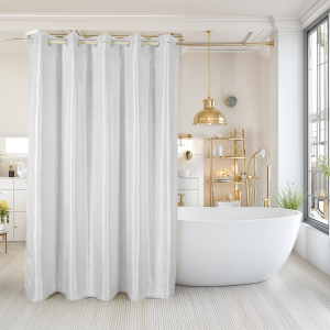 Shower Curtain Without Window White