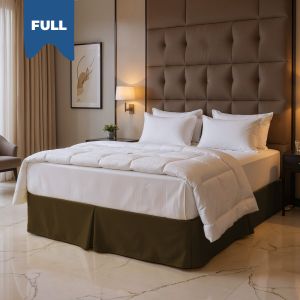 Full Diamond Bed Skirt - Teak Brown