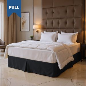 Full Diamond Bed Skirt - Persian Black