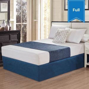 Chenille Bed Scarfs Full Poised Navy