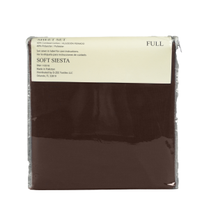 Soft Siesta Blended Friar Brown Sheet Set - T-200 - Full - 4 Pieces
