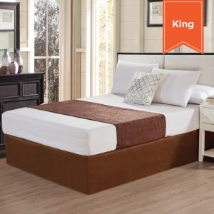 Chenille Bed Scarfs 26 x 108 King Brown