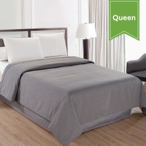 Water Streams Top Sheet Queen 94x96 Castle Rock Grey
