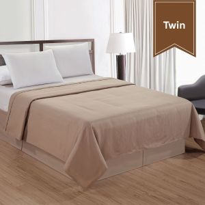 Water Streams Top Sheet Twin/Full 84x96 Coffee Mocha