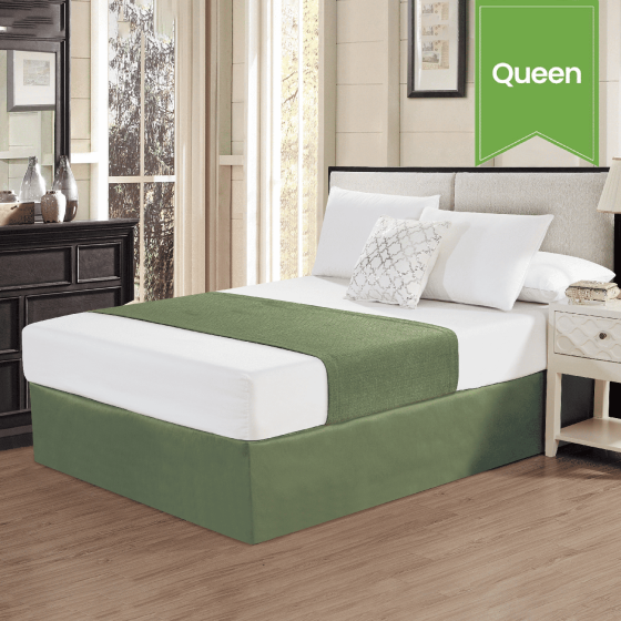 Bed Scarf Queen Organic Green 26 x 94