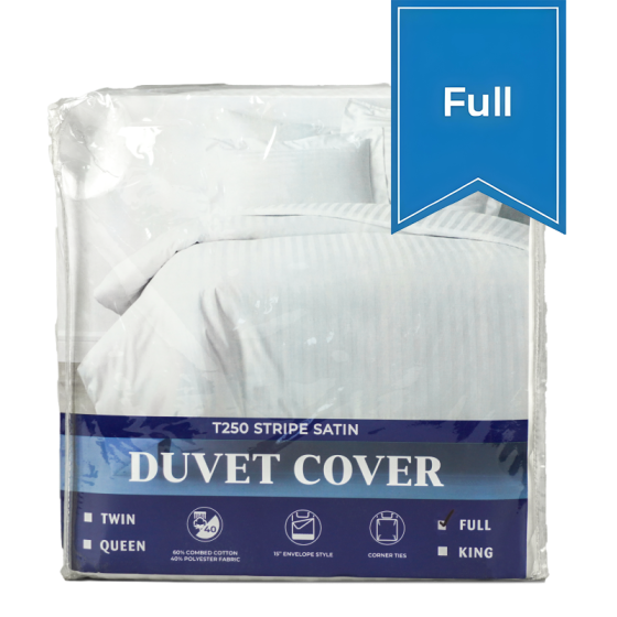 White Striped Duvet Covers Full