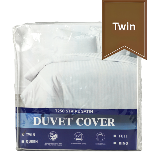 White Striped Duvet Covers Twin
