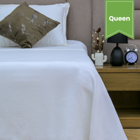 Luxury Cotton Ripple Blanket 90x90 Queen