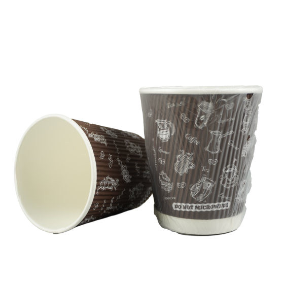 Individually Wrapped Hot Ripple Paper Cups 900/Case 