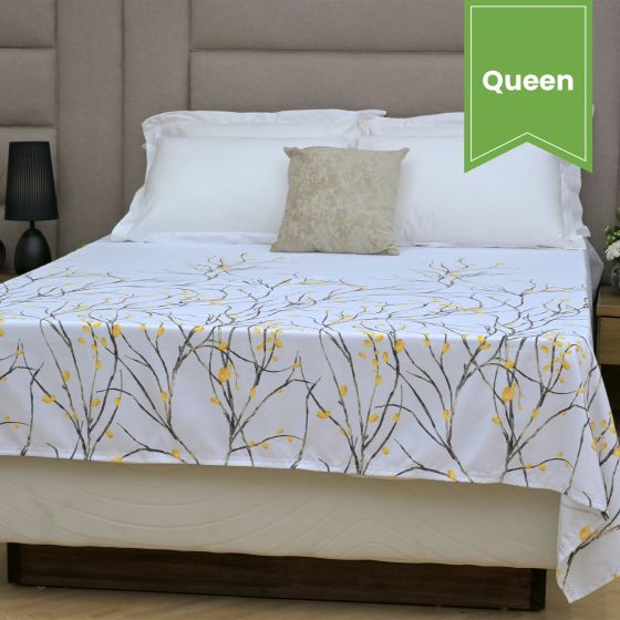 Mid Summer Blooms Microfiber Top Sheets Queen 94x96
