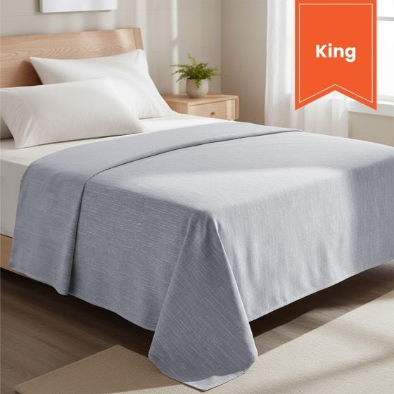 Dolphin Grey Microfiber Top Sheet / King 112x96